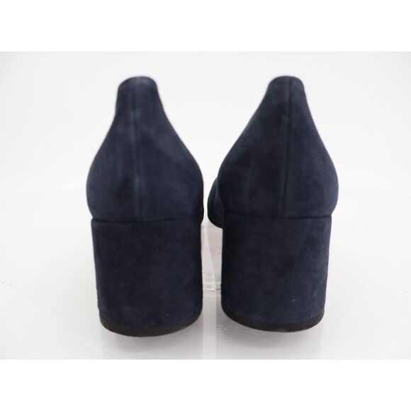 Cordani Gracie Pump Women Size 37 6.5 / 7 Blue Suede Slip On Block Heel Career - Picture 4 of 9